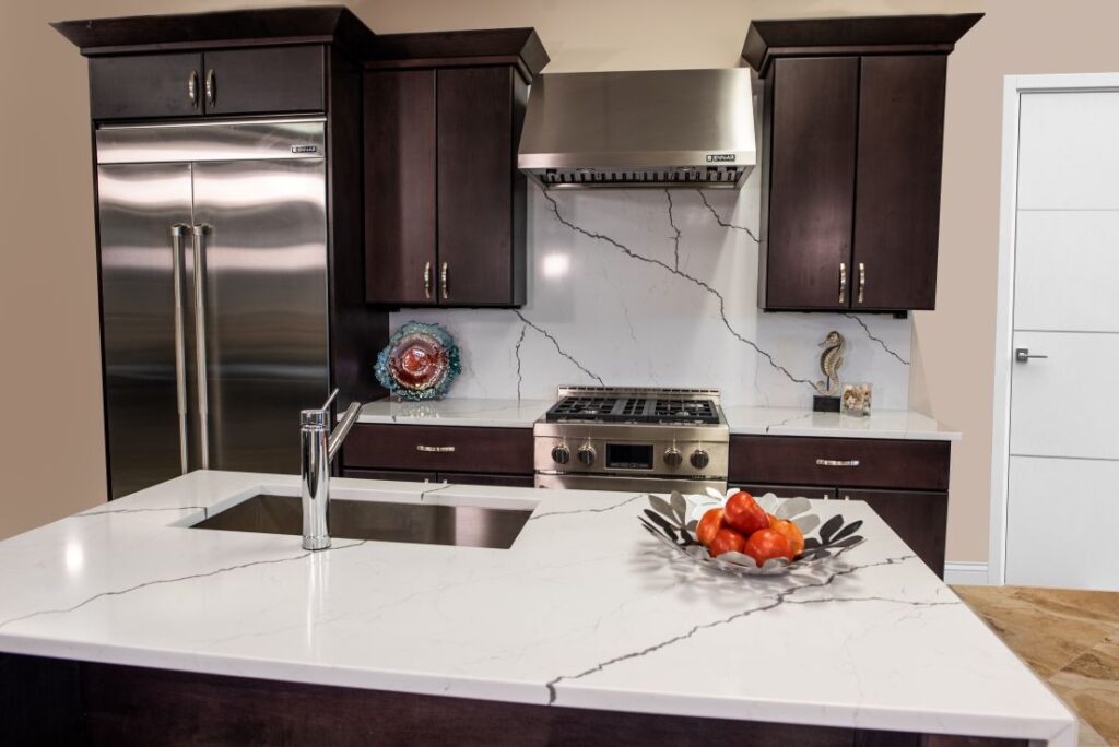 quartz countertop in a kitchen