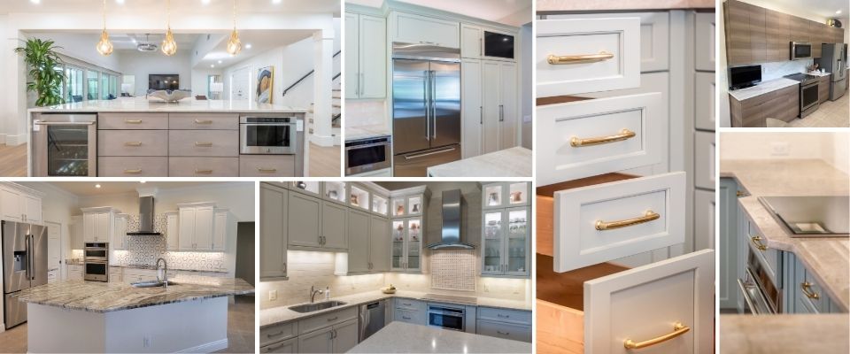 Custom kitchens built by Cornerstone Builders of SWFL for Naples, FL homes.